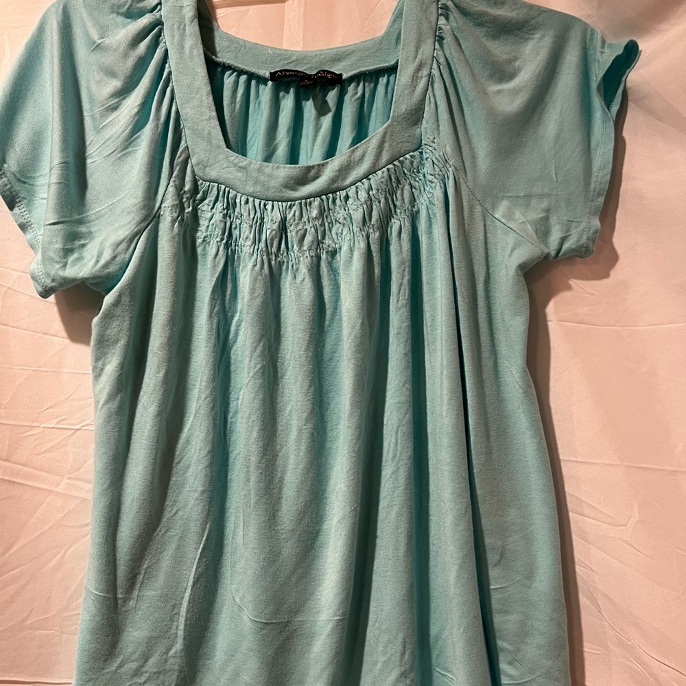 Square neck short sleeve top